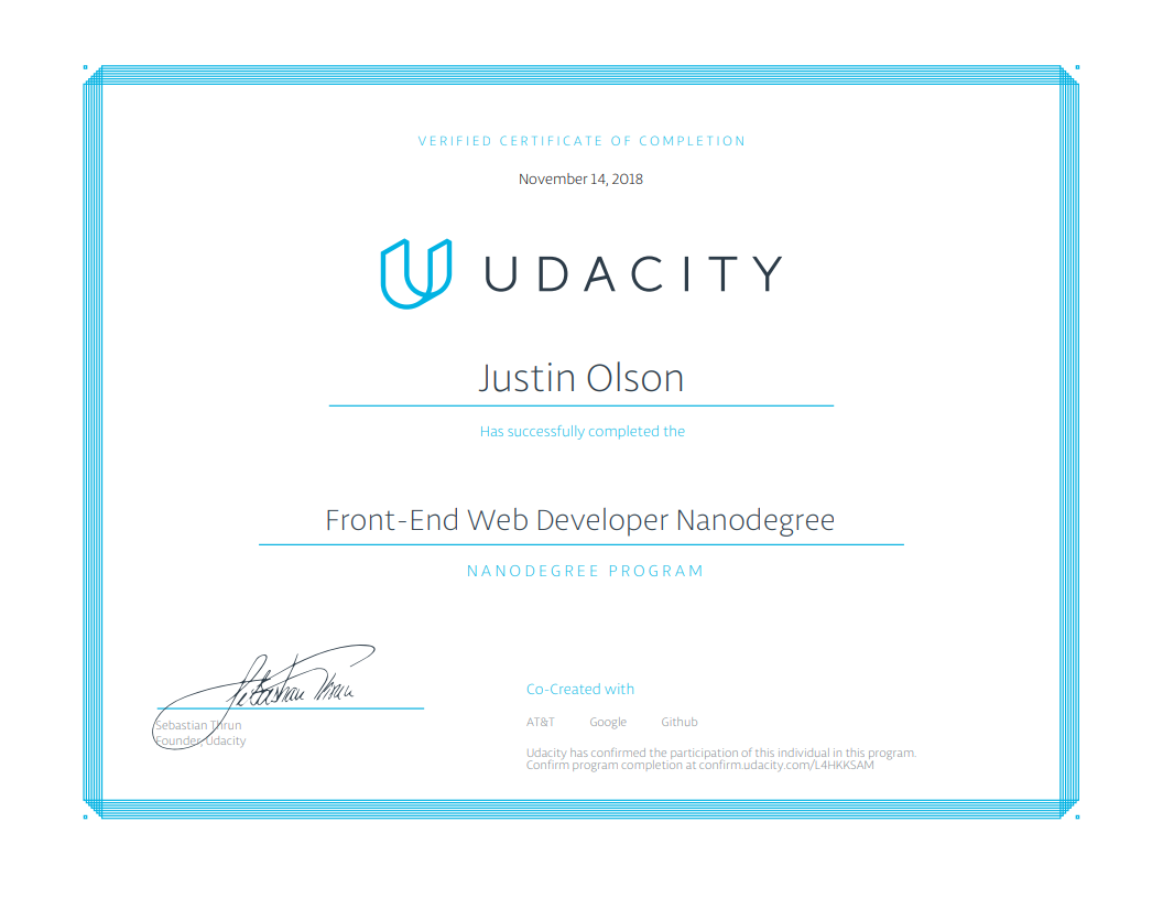 Nanodegree Certification